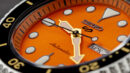 Seiko 5 Sports Automatic Orange Dial Silver Steel Strap Watch For Men - SRPD59K1